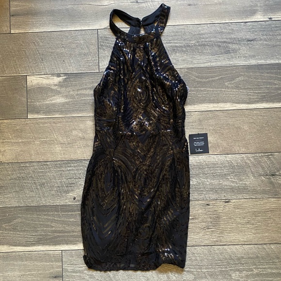 Lulus Dresses & Skirts - NWT || Lulus || Sequin High Neck Mini Dress Size L